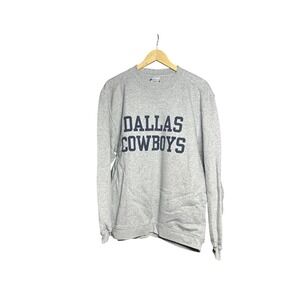 Reebok Dallas Cowboys Crewneck Sweatshirt Mens Medium Gray NFL Football Pullover